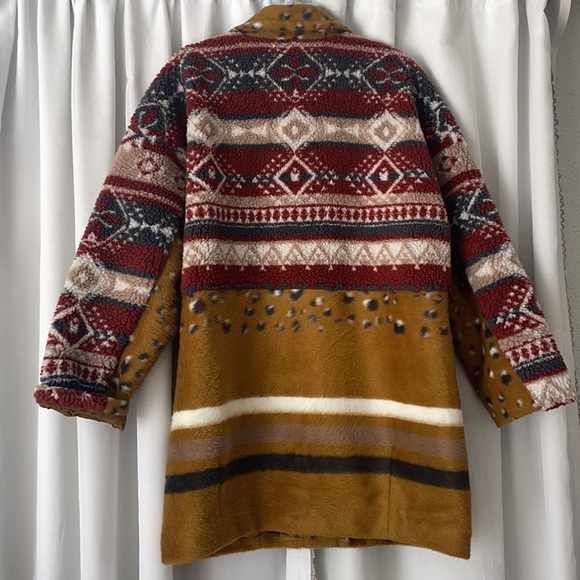 Anthro Pilcro Faux Fur Contrast Oversized Jacket - Picture 10 of 11